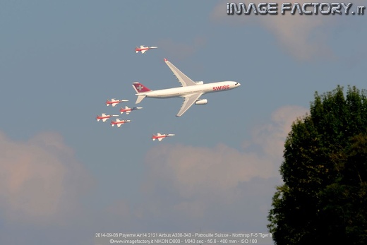 2014-09-06 Payerne Air14 2121 Airbus A330-343 - Patrouille Suisse - Northrop F-5 Tiger II